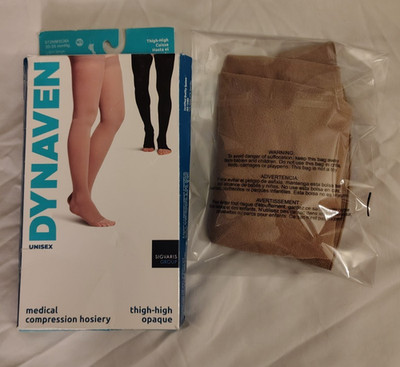 Dynaven Unisex Thigh High Compression Stockings Open MS ML 20-30 30-40