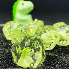 Sage's Familiars- Baby Dragon Familiar Resin Polyhedral Dice Set | RPG Games DND
