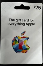 Apple 25 USD Gift Card, Physical Card, FAST Shipping delivery only NOT EMAIL