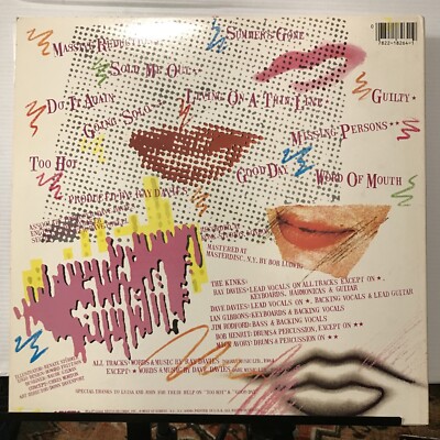 The Kinks - Word Of Mouth LP 1984 Arista – AL 8-8264 EX/NM | eBay