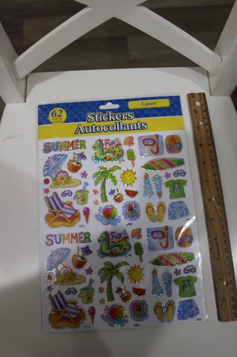 Laser Summer Beach 62PC Floaties Ice Cream Beach Chair Ball Shells Scrapbooking - Picture 5 of 8