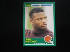 ERIC METCALF 1989 SCORE ROOKIE FOOTBALL CARD # 259 NM. rookie card picture