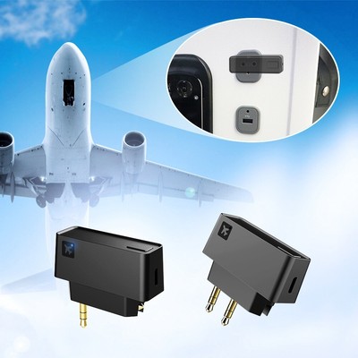 Wireless Audio Transmitter Adapter 20 MBPS Connector for Airplane Headphones