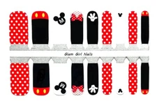 Mickey Minnie Disney KIDS SIZED Nail polish strips / Nail Wraps / Nail Stickers