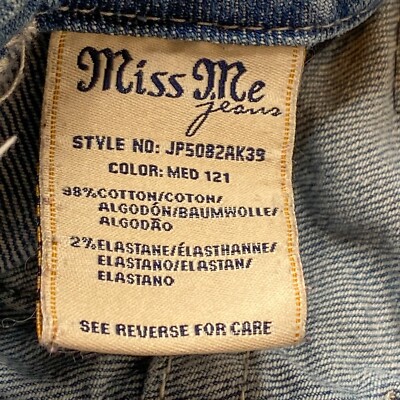 Jean Skinny Miss Me Brodé Signature Taille W29/L27 - Neuf Avec étiquette