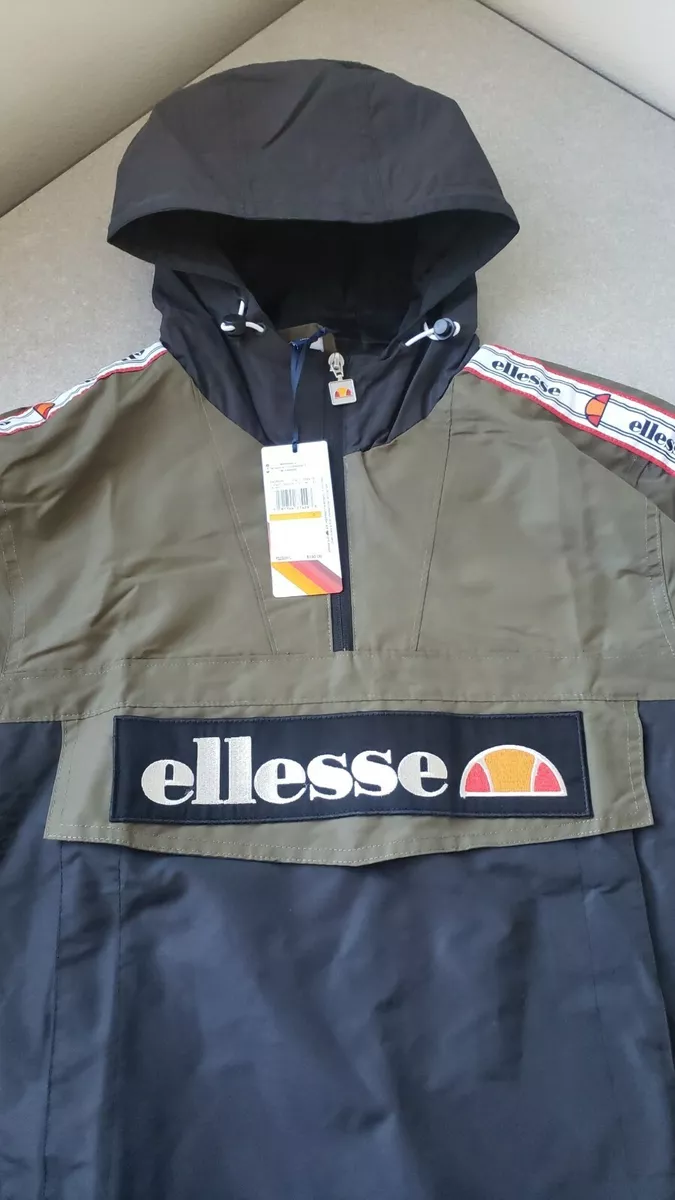 Ellesse Men s Canguro Collection 1 2 Zip Logo Hooded Fleece Jacket