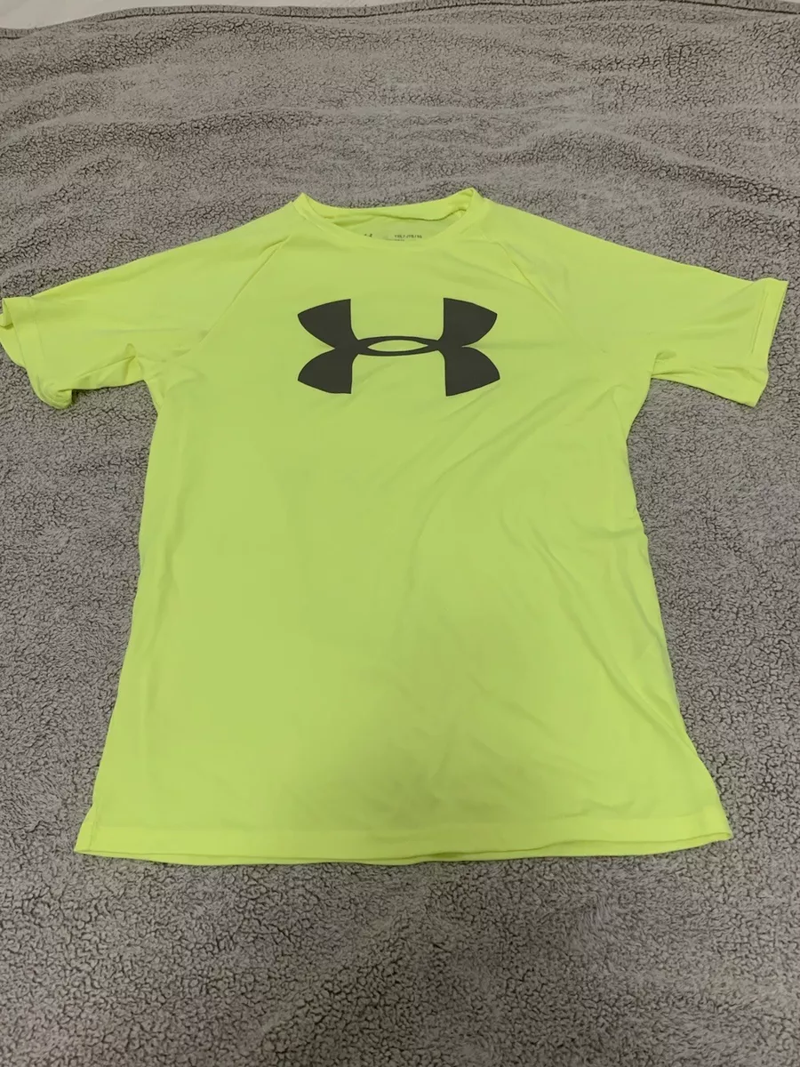 Neon yellow under armour shirt cheap