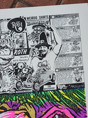 Ed Roth Vintage Ads Theme Silkscreen Print 16x20 By Rat Fink