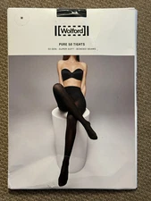 Wolford 14434-7005 Women's M Pure 50 Denier Tights Black US Medium