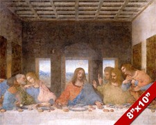 LA ÚLTIMA CENA DE JESUCRISTO LEONARDO DA VINCI PINTURA ARTE IMPRESIÓN EN LIENZO REAL