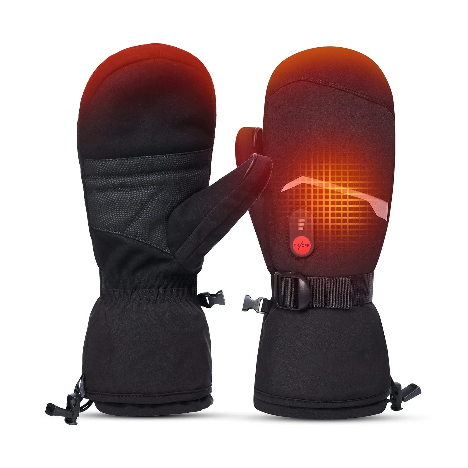 Heated Ski Gloves, Heated Mittens for Men Women,7.4V Rechargeable Battery Glo...