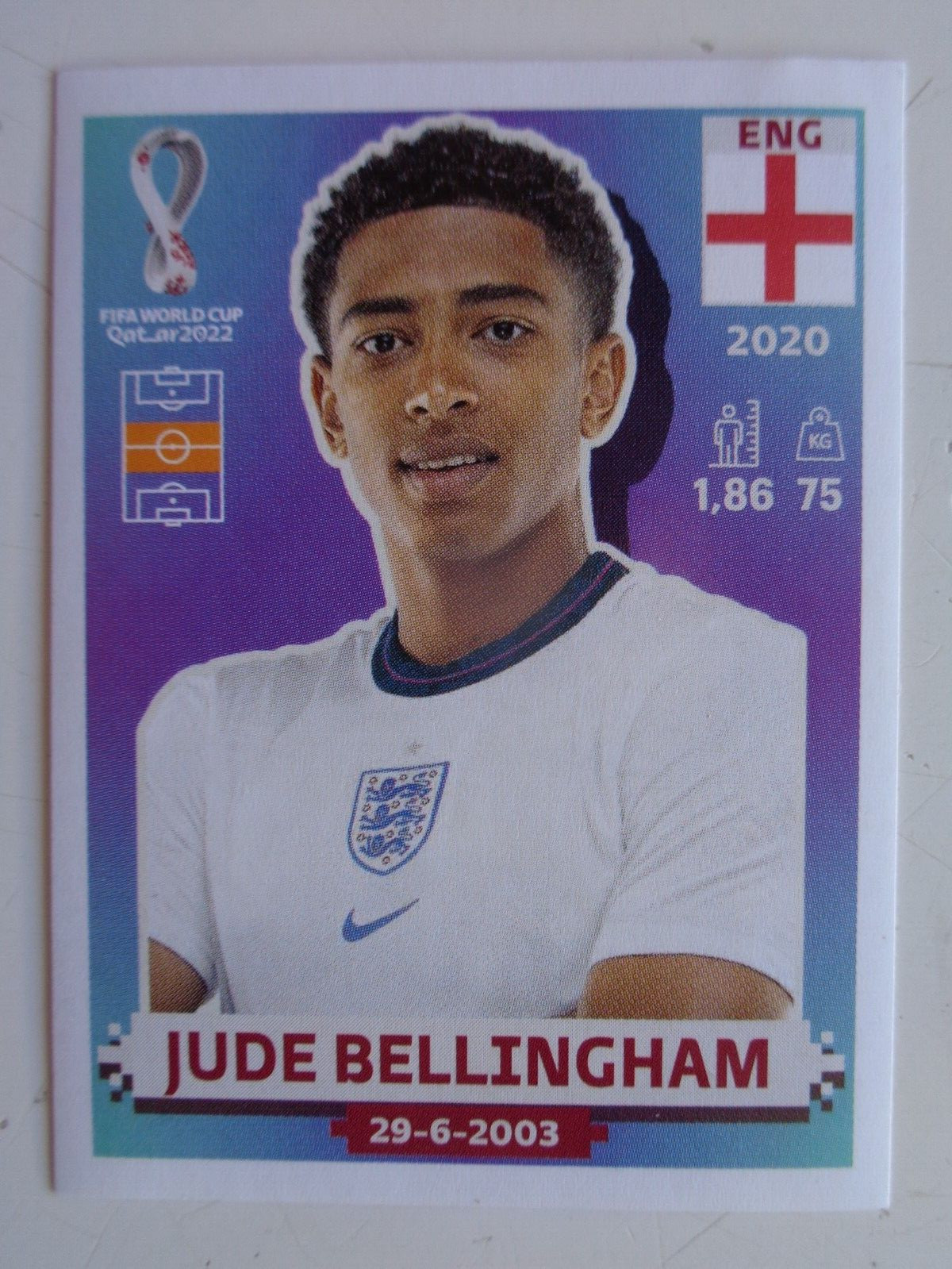 Jude BELLINGHAM England 11 PANINI Regular Sticker Qatar 2022 World cup QTY