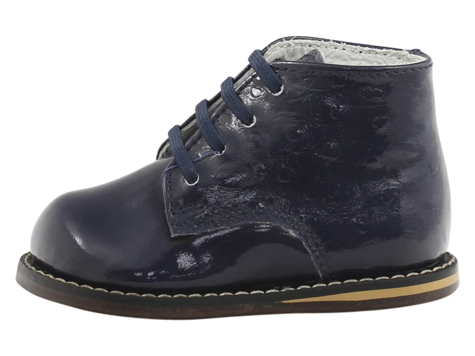 Zapatos Oxford Josmo First Walker azul marino avestruz para bebés/niños pequeños Foto 3 de 4
