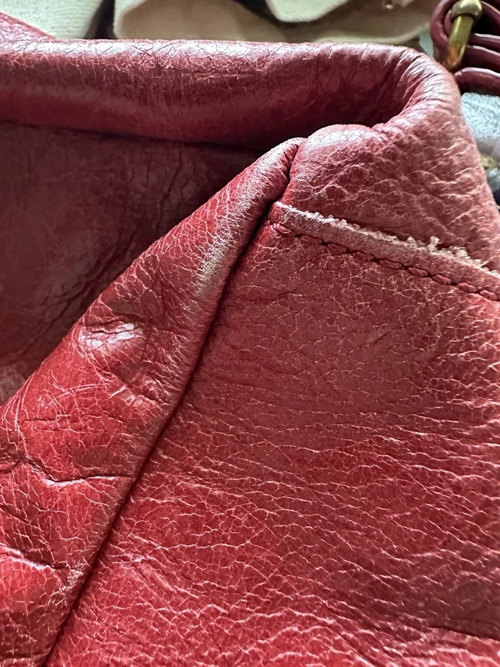 Bandolera grande de cuero rojo Elliott Luca Foto 4 de 4