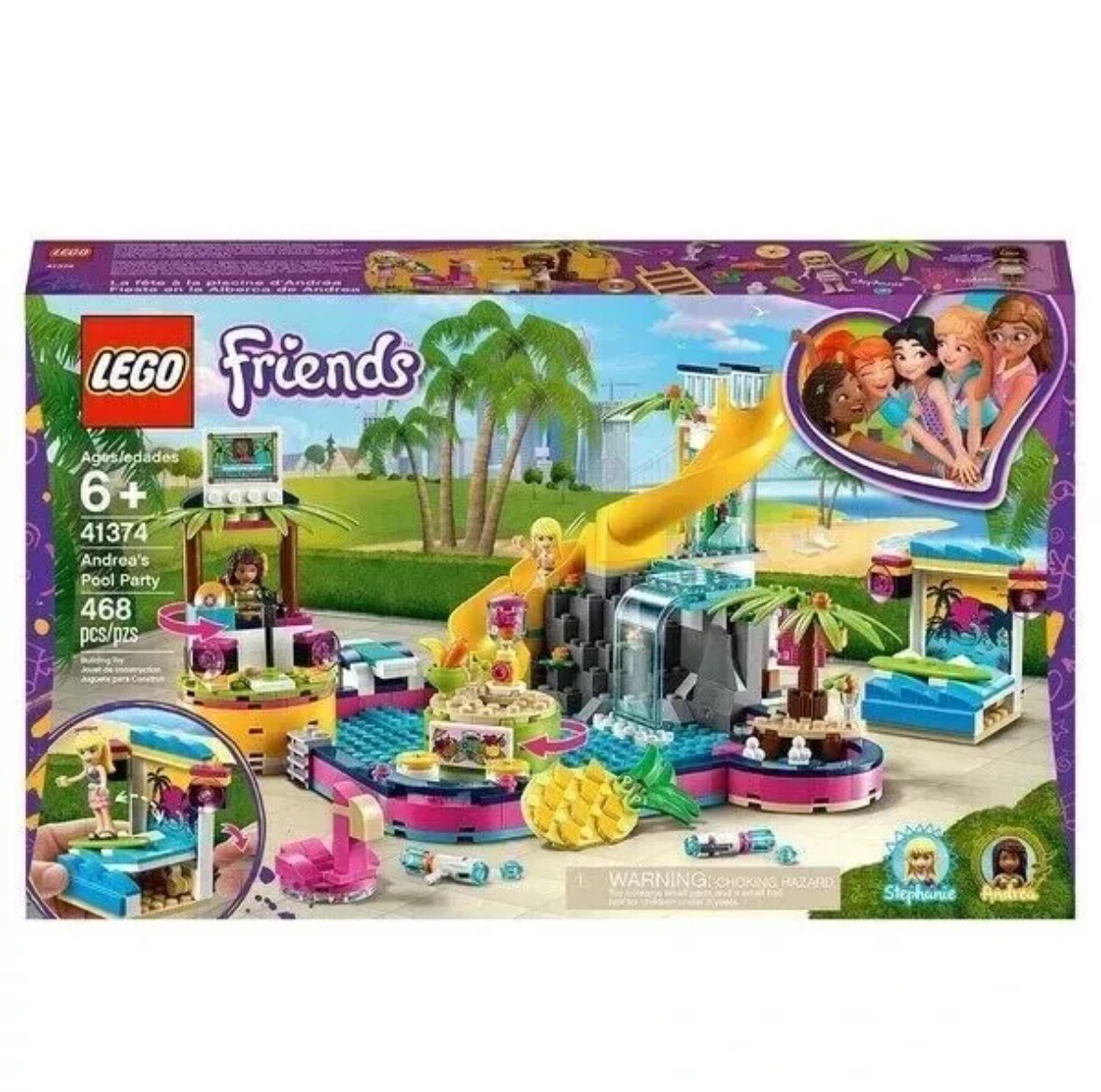 LEGO 41374 Friends Andrea's Pool Party Building Set New and Sealed