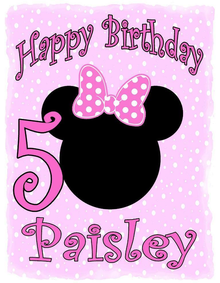 MINNIE MOUSE BIRTHDAY T-SHIRT Personalized Any Name/Age/Family