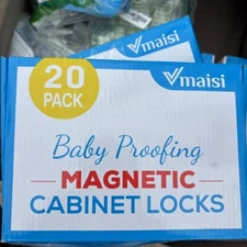 20 Pack Magnetic Cabinet Locks Baby Proofing