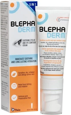 BLEPHADERM Soothing Eyelid and Eye Contour Cream - Soothes, Protects, dry, 40ml