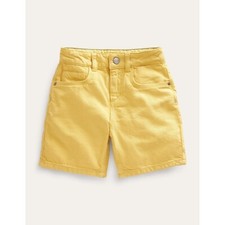 New Boden Kids Relaxed Denim Short in Yellow Size 3y
