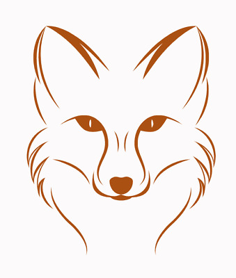 Cute Fox Face Outline Sticker Decal 1044 Made To Order Ebay