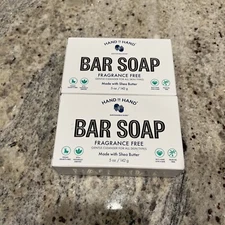 Hand In Hand Bar Soap Shea Butter 5 Oz 2 Pack Sustainable Suds Fragrance Free