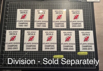 3 SIZES - New Jersey Devils Stanley Cup, Conference, Retired