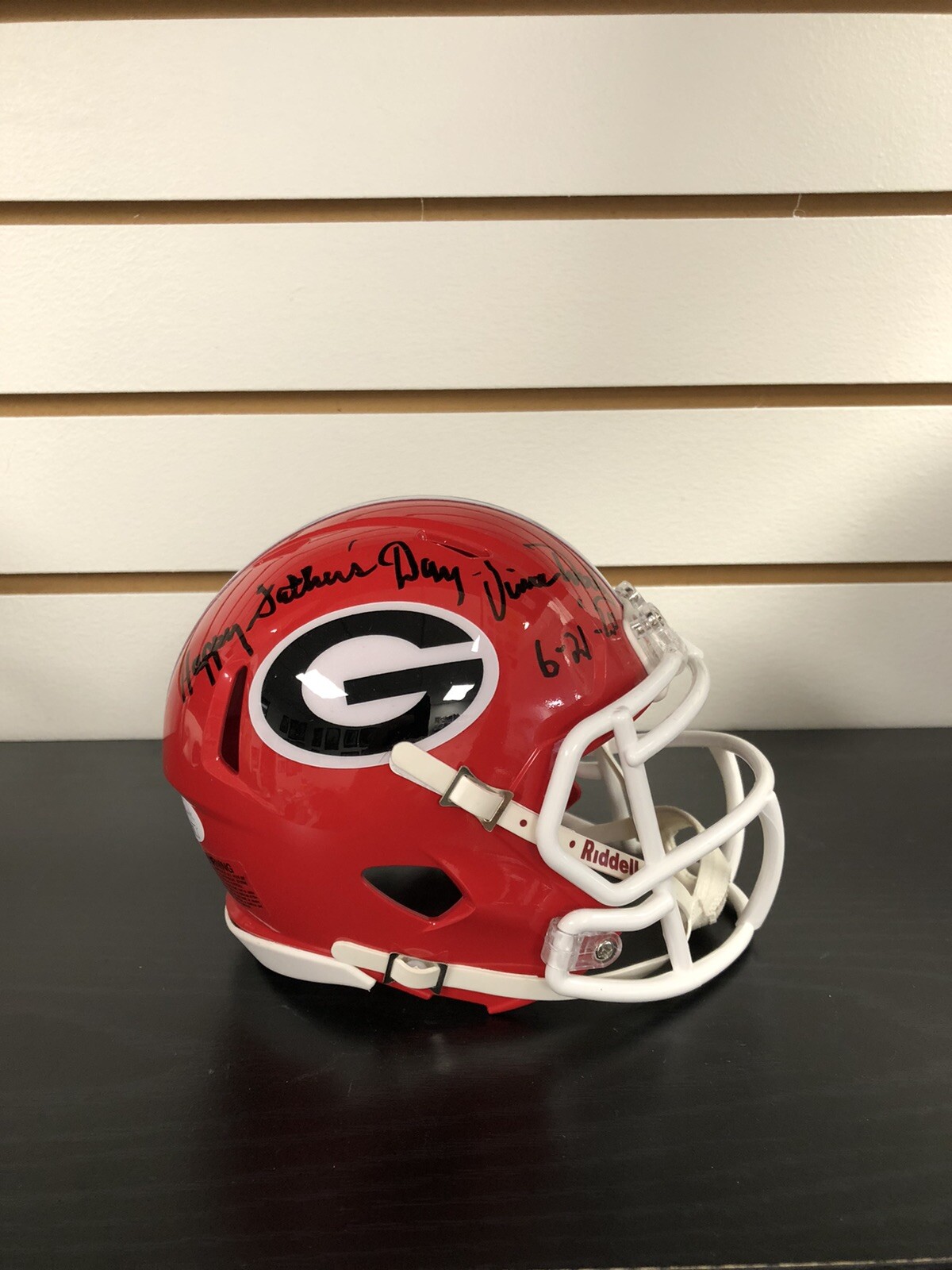 VINCE DOOLEY SIGNED GEORGIA BULLDOGS SPEED MINI HELMET JSA COA COACH LEGEND! 