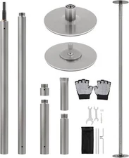 Dance Pole Portable DancingPole Height Adjustable 6.9ft-9ft Static Spinning Pole