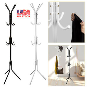 Metal Coat/Hat/Jacket/Umbrella Stand Rack Tree Clothes Hanger Holder 12 Hooks