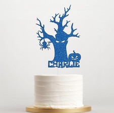 Personalised Halloween Cake Topper, Custom Any Name Decoration, Halloween Party