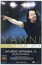 YANNI "WORLD TOUR 2014 PORTLAND, OREGON CONCERT POSTER - New Age Music Legend