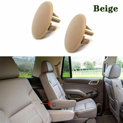 2x Black Armrest Rear Seat Cover Cap Fit For Chevrolet Tahoe Cadillac Escalade e