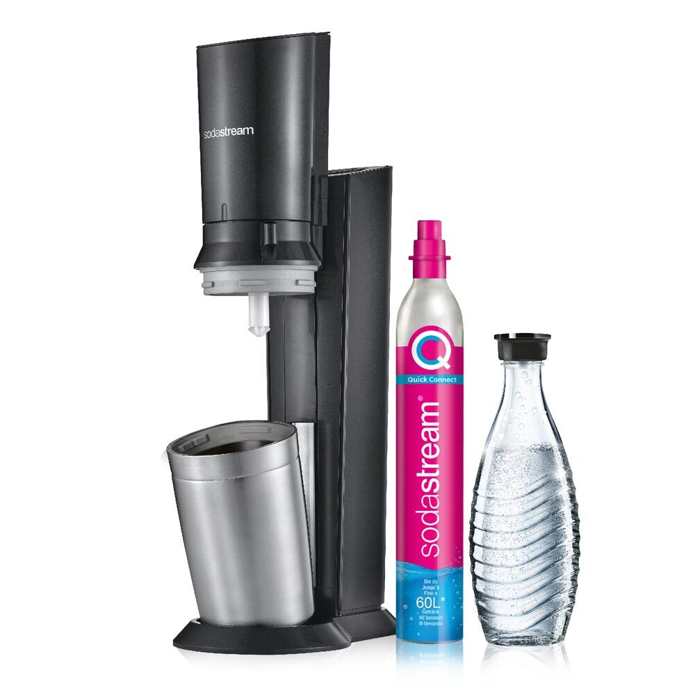 SodaStream Crystal 3.0 Titan 1 CO2-Zylinder und 1 Glaskaraffe 7290116743387