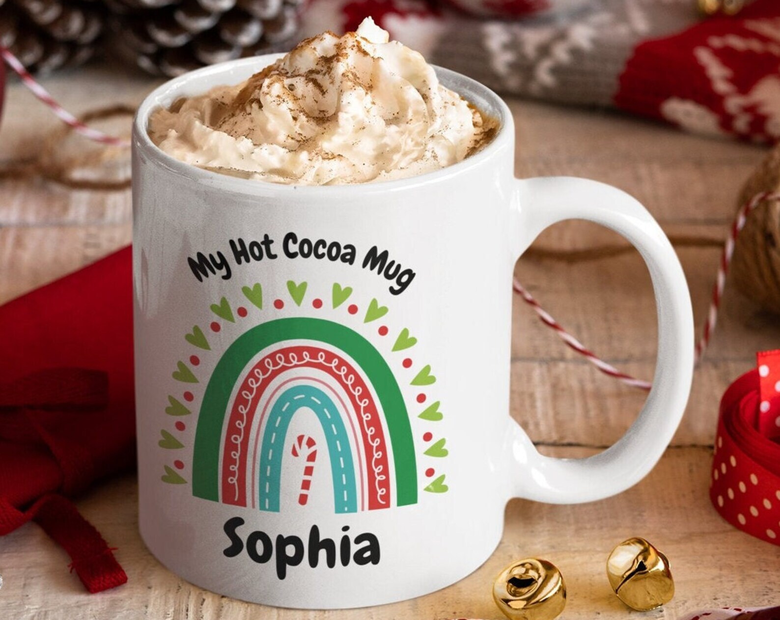 Cocoa Mug Kids Christmas Mug Christmas Gifts Happy Holiday Mug Merry Christmas