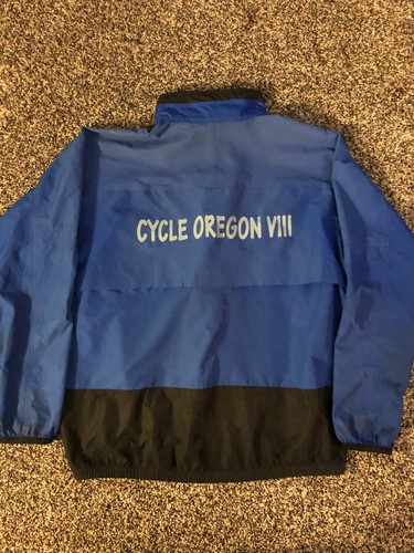 Vintage 90s Nike Cycle Oregon VIII Full Zip Blue Windbreaker Jacket Men's Large - Picture 7 of 12