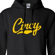 Cincy Script HOODIE | Cincinnati Baseball Sports Team Jersey Hooded Sweatshirt