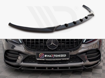 For Mercedes C43 AMG Sedan/Coupe C205 Maxton Design Front Diffuser Diffusor V2