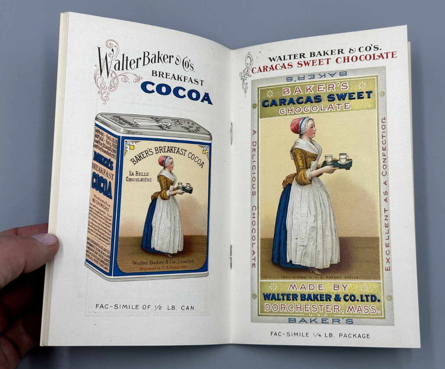 1925 Walter BAKER CHOCOLATE & COCOA Advertising Recipe Booklet Antique Cook Book