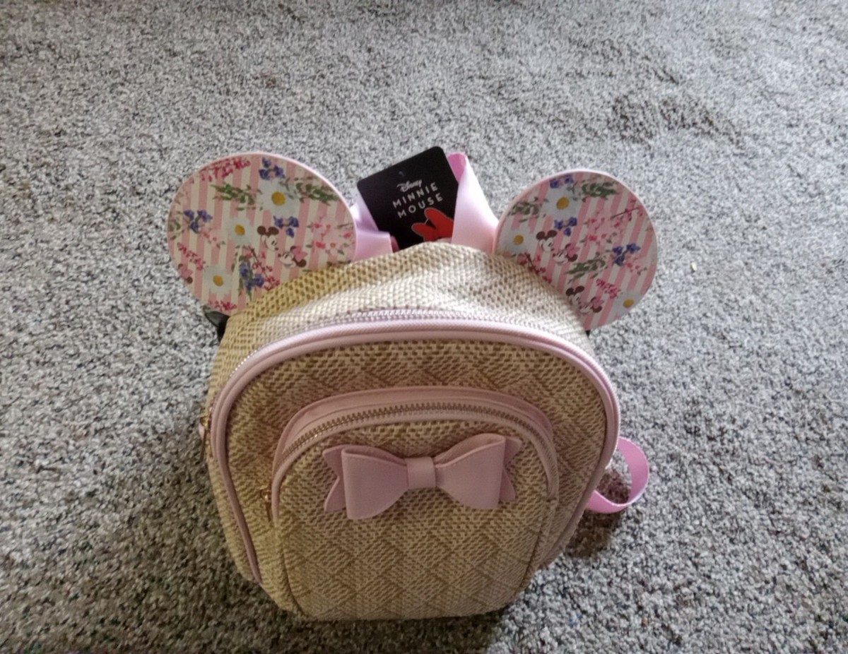 Bioworld Disney Minnie Mouse Black & Pink Graphic Mini Backpack, NWT Bow Floral Amazon.com: Loungefly Disney Minnie Floral Rock The Dots  main image 4