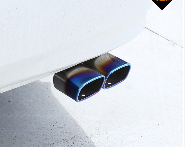 1x Blue Exhaust Pipe Tips Exhaust Muffler Tail Pipe for Honda HRV HRV