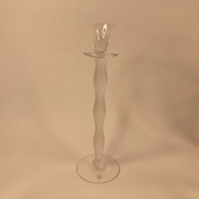 Orrefors Anne Nilsson CELESTE Candlestick Frosted Frosted Crystal 14.75'' tall