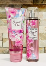 Bath And Body Works Set Sweet Pea Body Spray  Body Cream