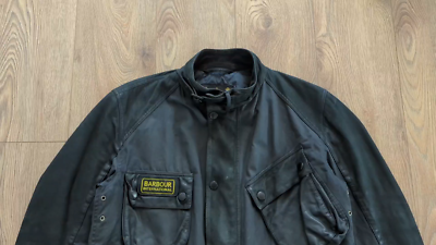 Barbour A436 Wax Leather INTERNATIONAL-BLACK Men's Jacket