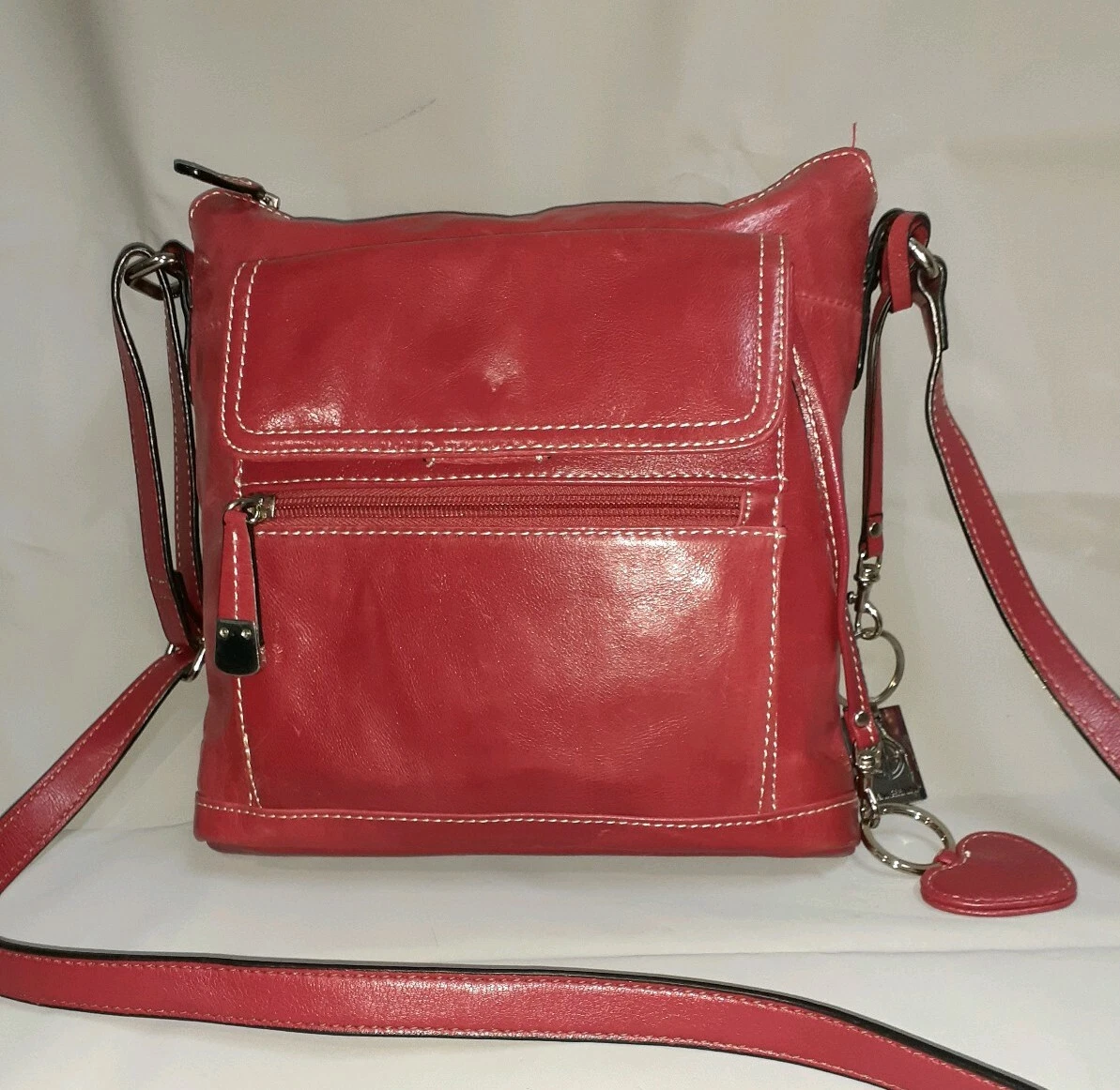 Giani Bernini red leather bag  Red leather bag, Red leather, Bags