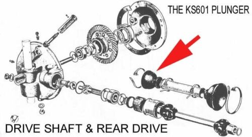 ZUNDAPP KS601 BLACK rear rear end drive shaft small rubber boot OEMZD110013 HN - Picture 3 of 3