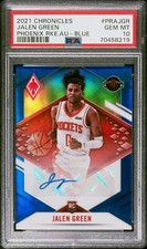 2021-22 Jalen Green Phoenix Auto /25 Rookie RC PSA 10 Blue Autograph Signature
