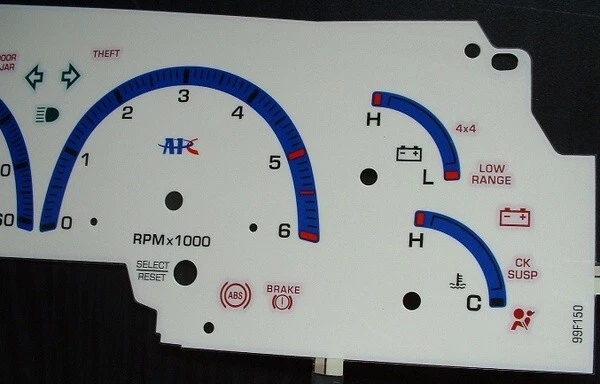 Fits 99 00 01 02 Ford F150 Expedition White Face Glow Gauges in Kilometers KPH - Image 4 of 4