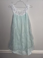 Vintage Peognoir Aristocraft By Superior Lingerie Sheer Lace Sz L USA Mint Lace