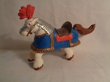 Medieval Knight White Plastic Horse - As Is - very scraped
