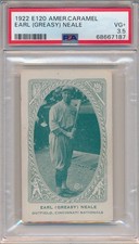 1922 E120 AMERICAN CARAMEL - EARL GREASY NEALE - PSA 3.5 VG+ (SVSC) CENTERED!